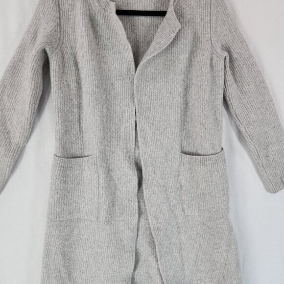 Brock Collection Longline Cardigan Wool Cashmere Size XS Made In Italy Ribbed - Picture 8 of 13